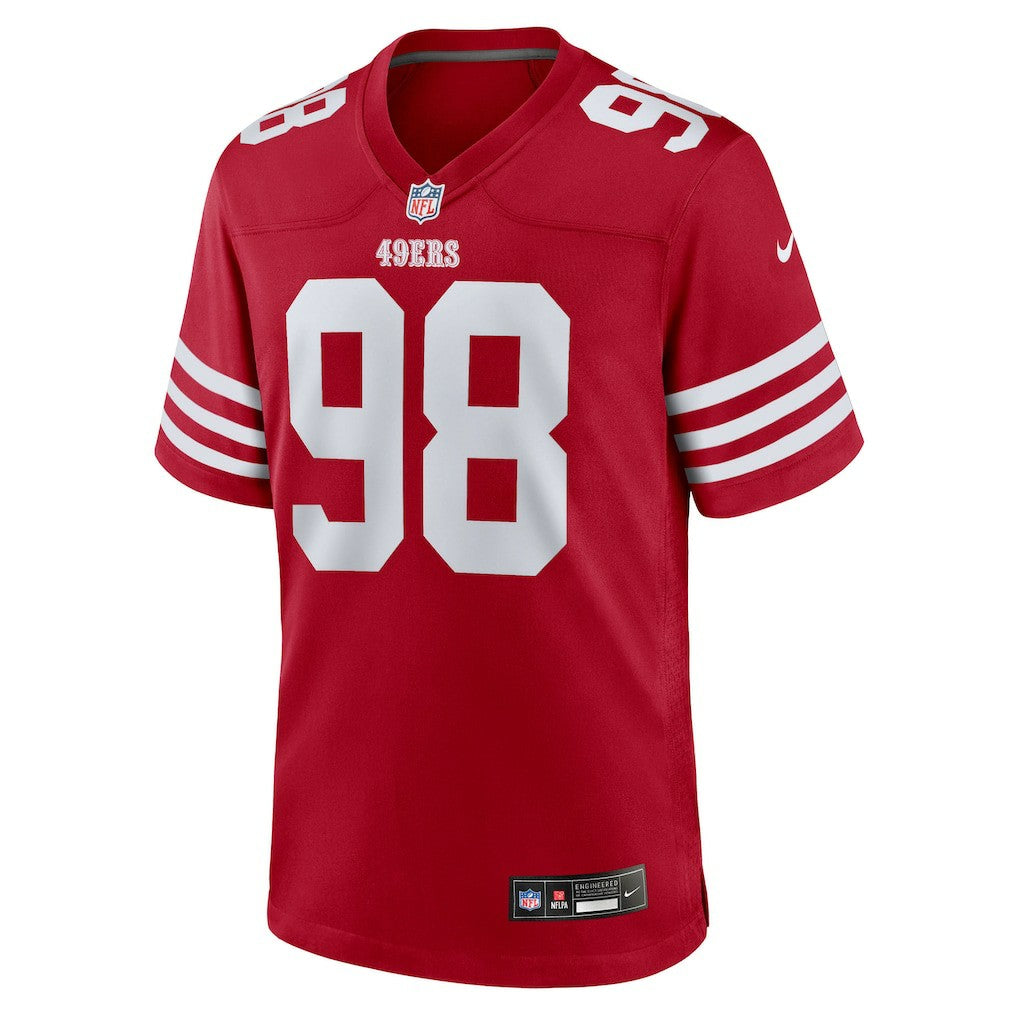 Mykel Williams San Francisco 49ers Team Game Jersey Scarlet - Nike