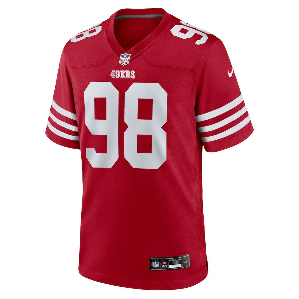 Mykel Williams San Francisco 49ers Team Game Jersey Scarlet - Nike
