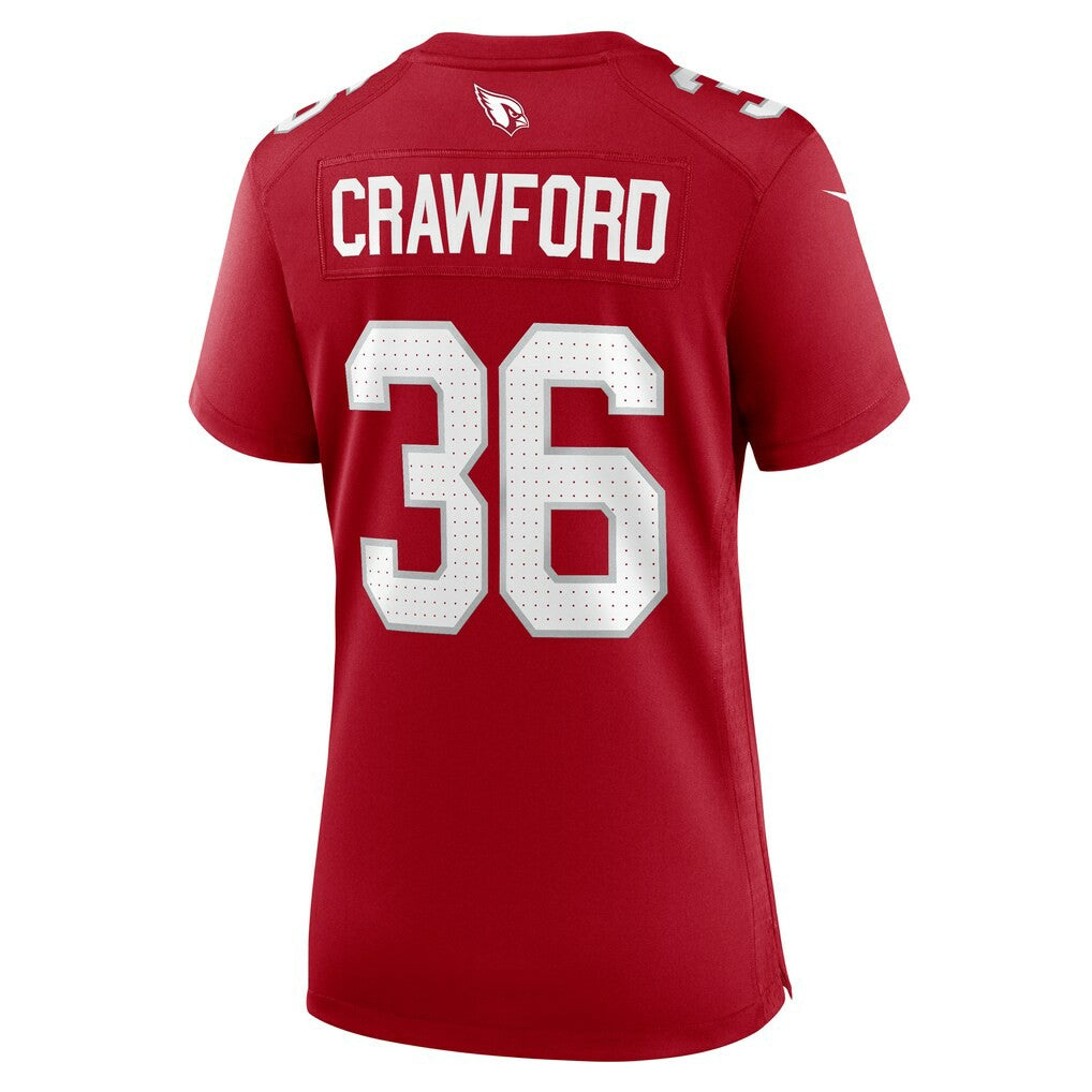 Kitan Crawford Arizona Cardinals Women's Team Game Jersey - Cardinal | NFL Jerseys