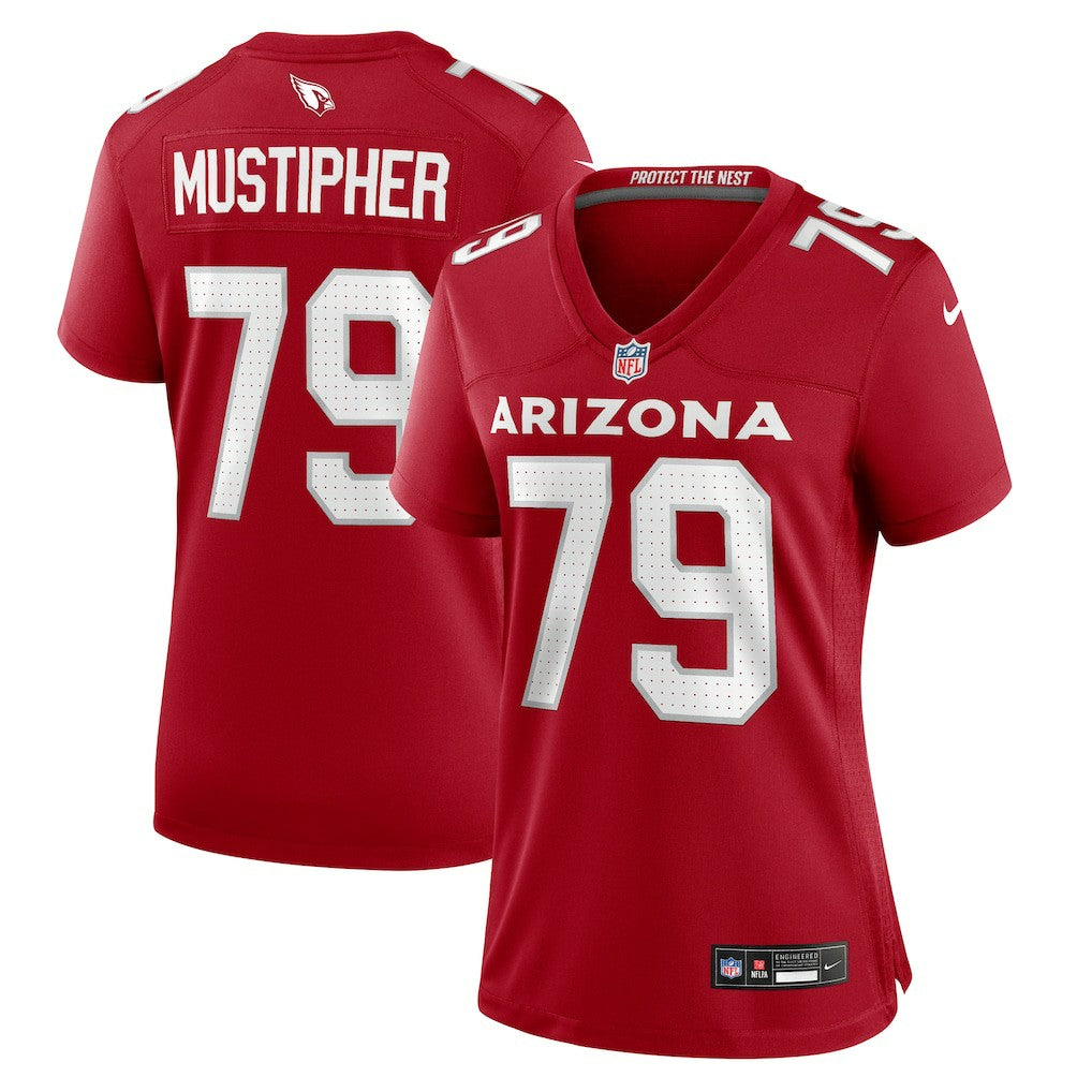 PJ Mustipher Arizona Cardinals Women's Team Game Jersey - Cardinal | NFL Jerseys