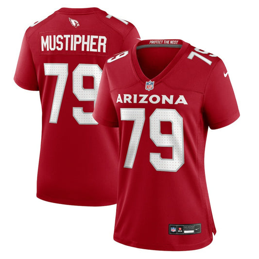PJ Mustipher Arizona Cardinals Women's Team Game Jersey - Cardinal | NFL Jerseys