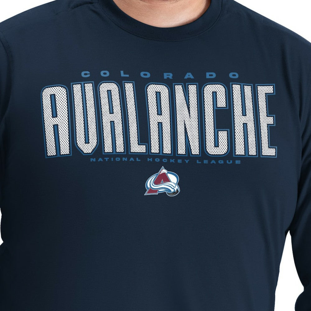 Colorado Avalanche - G-III Sports by Carl Banks Adaptive Mesh Effect Long Sleeve T-Shirt Navy