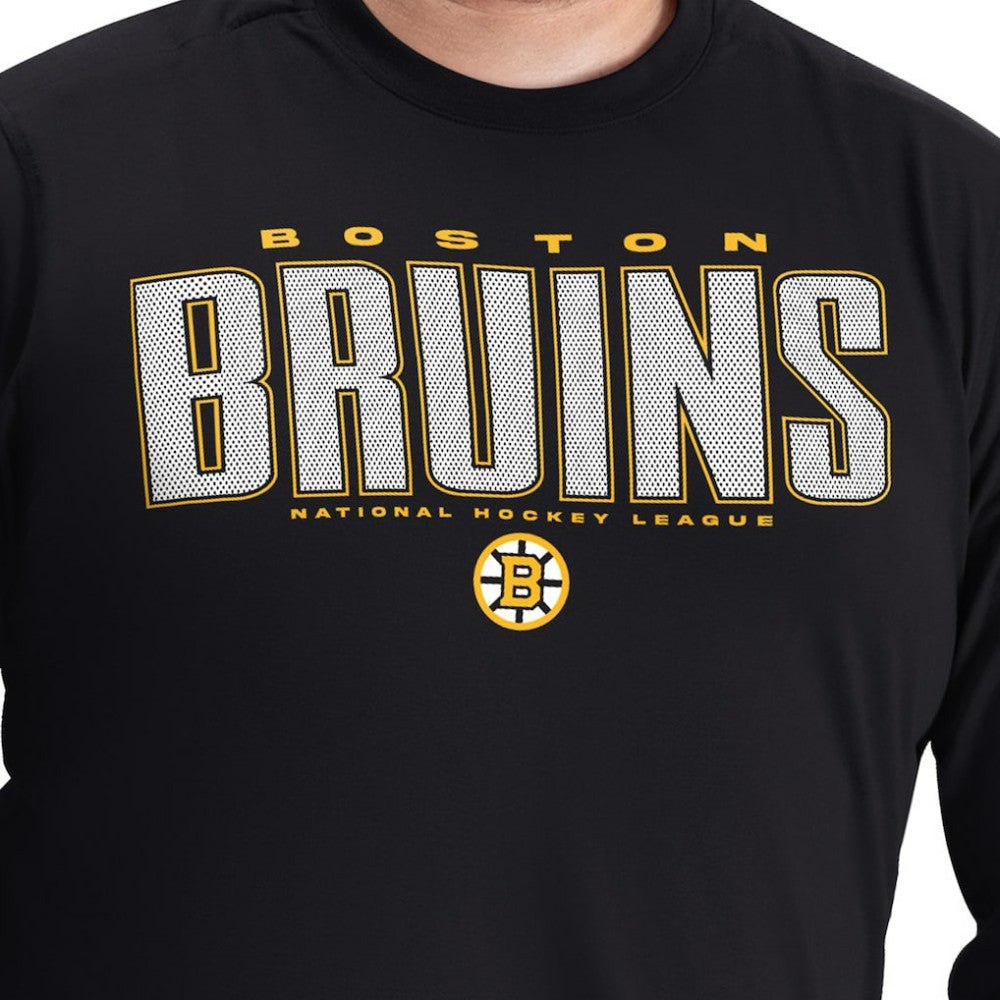 Boston Bruins G-III Sports by Carl Banks Adaptive Mesh Effect Long Sleeve T-Shirt Black
