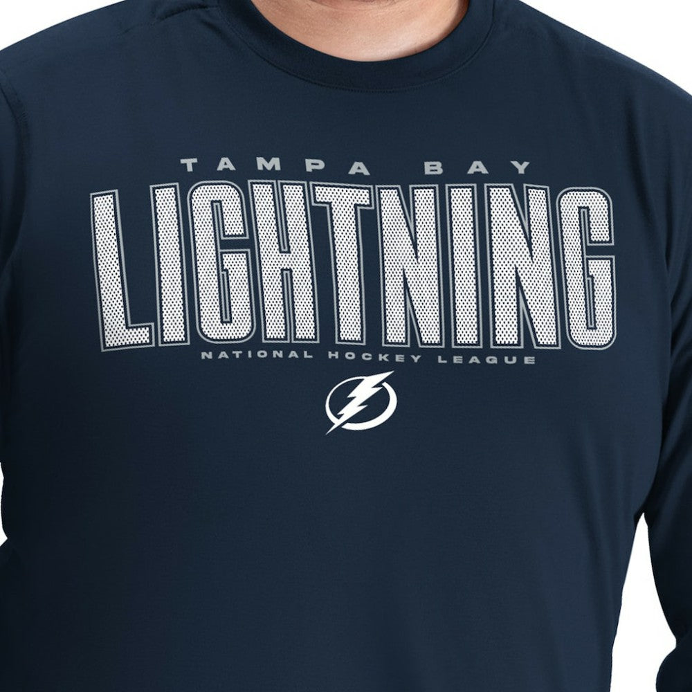 Tampa Bay Lightning - G-III Sports by Carl Banks Adaptive Mesh Effect Long Sleeve T-Shirt Blue