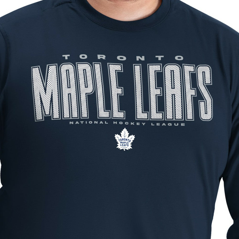 Toronto Maple Leafs - G-III Sports by Carl Banks Adaptive Mesh Effect Long Sleeve T-Shirt Blue