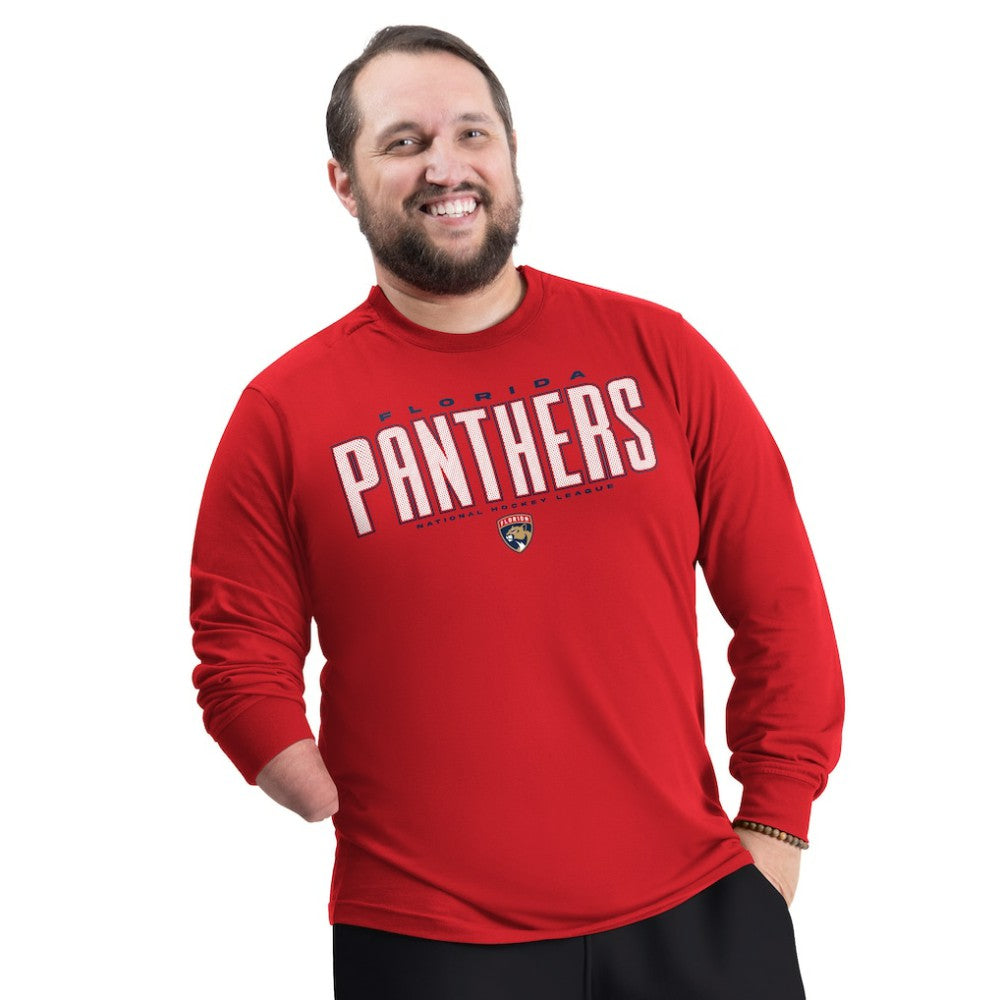 Florida Panthers - G-III Sports by Carl Banks Adaptive Mesh Effect Long Sleeve T-Shirt Red