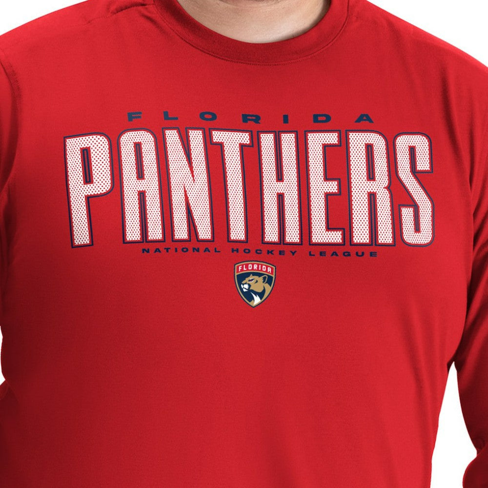 Florida Panthers - G-III Sports by Carl Banks Adaptive Mesh Effect Long Sleeve T-Shirt Red
