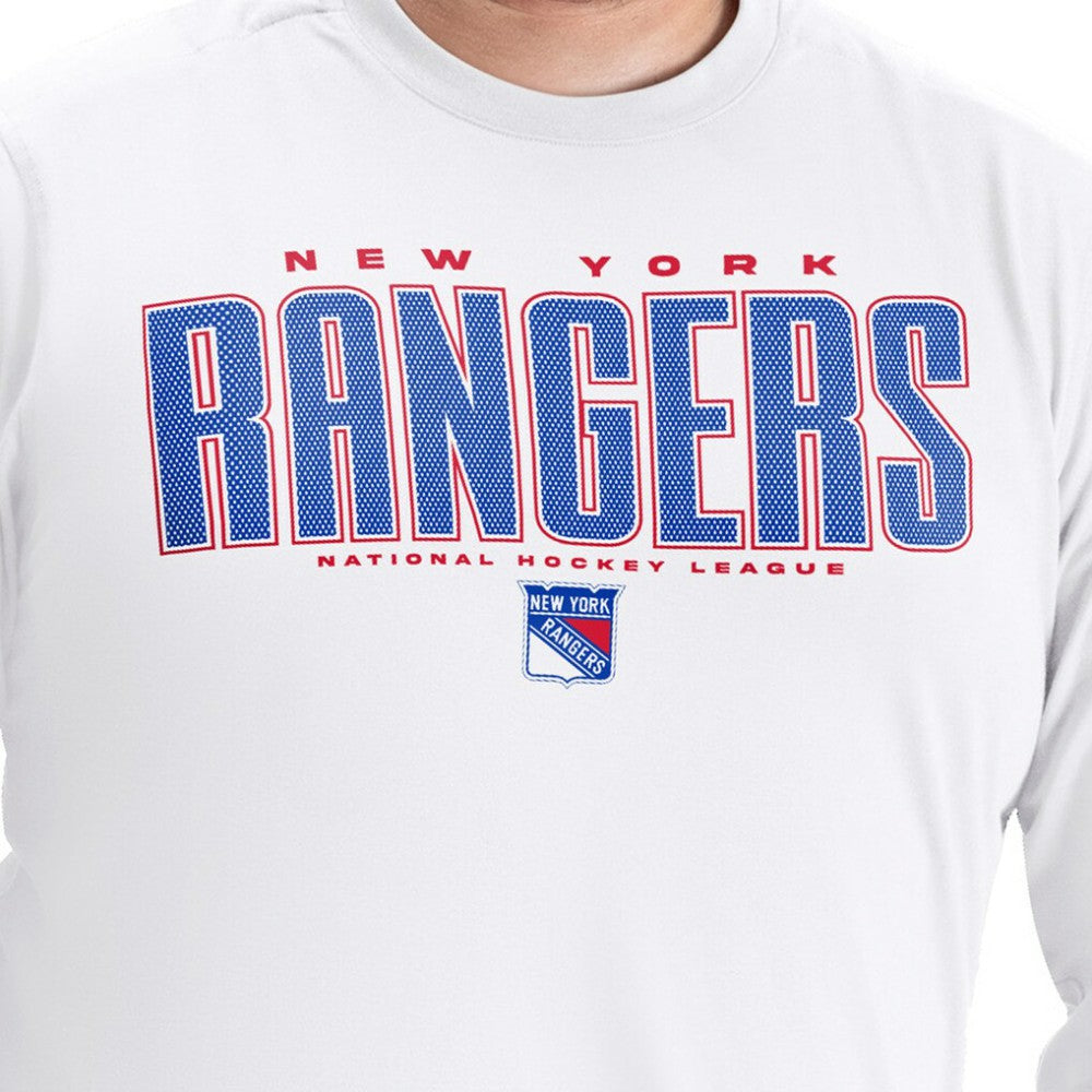 New York Rangers G-III Sports by Carl Banks Adaptive Mesh Effect Long Sleeve T-Shirt White