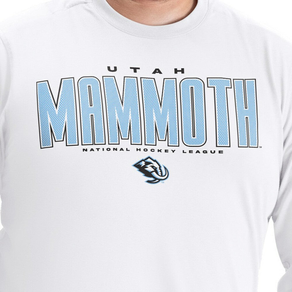 Utah Mammoth - G-III Sports by Carl Banks Adaptive Mesh Effect Long Sleeve T-Shirt White