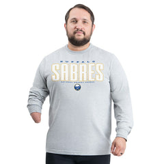 Buffalo Sabres - G-III Sports by Carl Banks Adaptive Mesh Effect Long Sleeve T-Shirt Gray