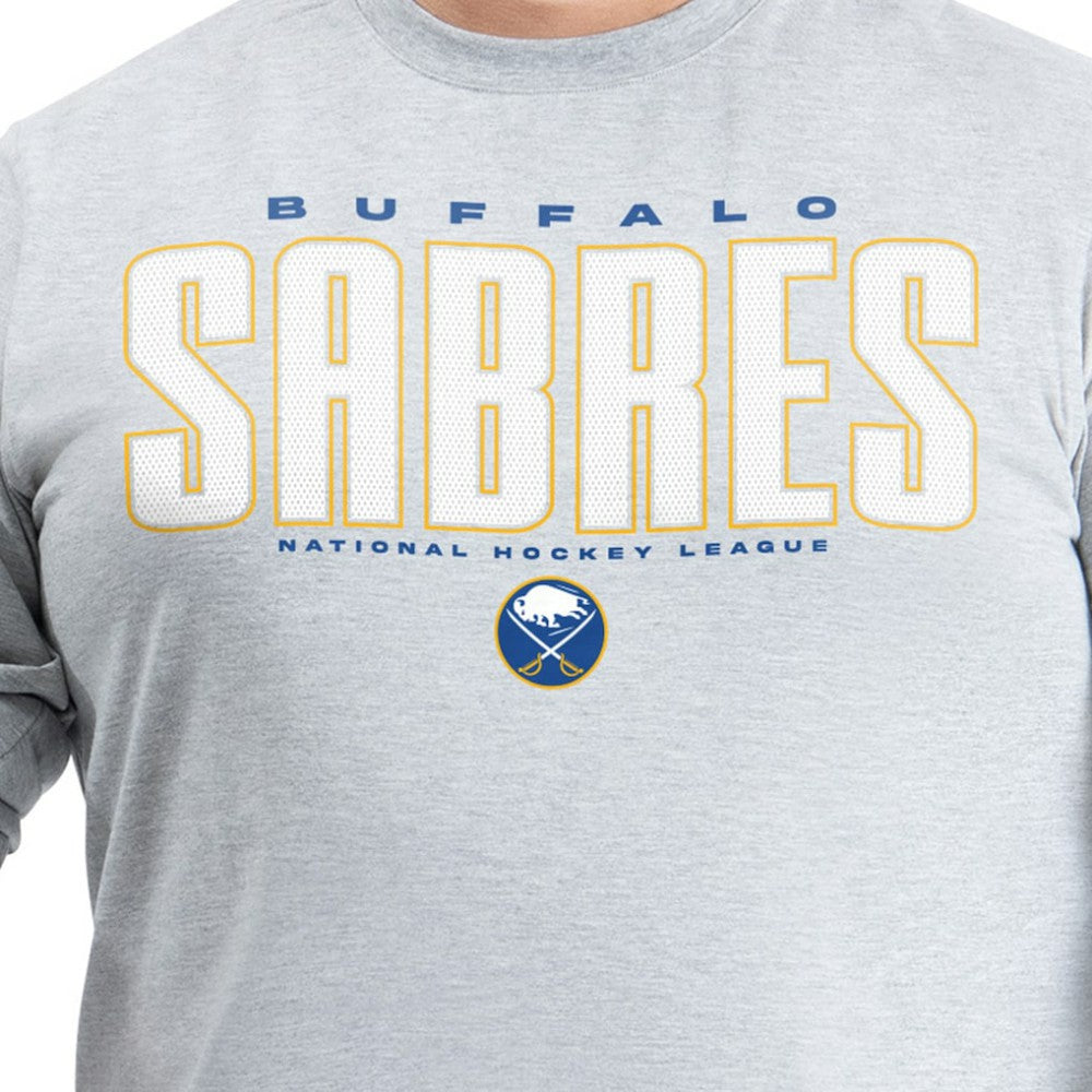 Buffalo Sabres - G-III Sports by Carl Banks Adaptive Mesh Effect Long Sleeve T-Shirt Gray