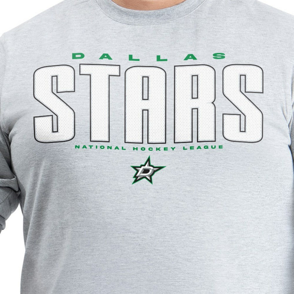 Dallas Stars - G-III Sports by Carl Banks Adaptive Mesh Effect Long Sleeve T-Shirt Gray