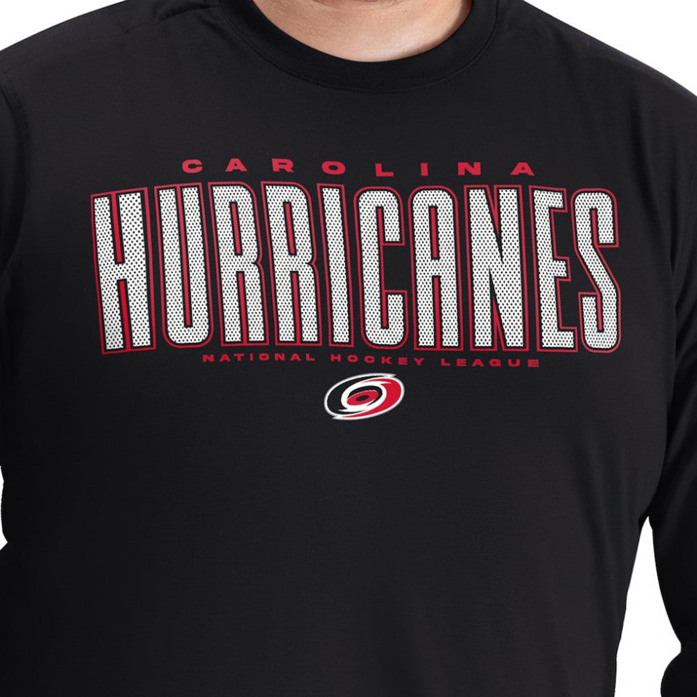 Carolina Hurricanes - G-III Sports by Carl Banks Adaptive Mesh Effect Long Sleeve T-Shirt Black