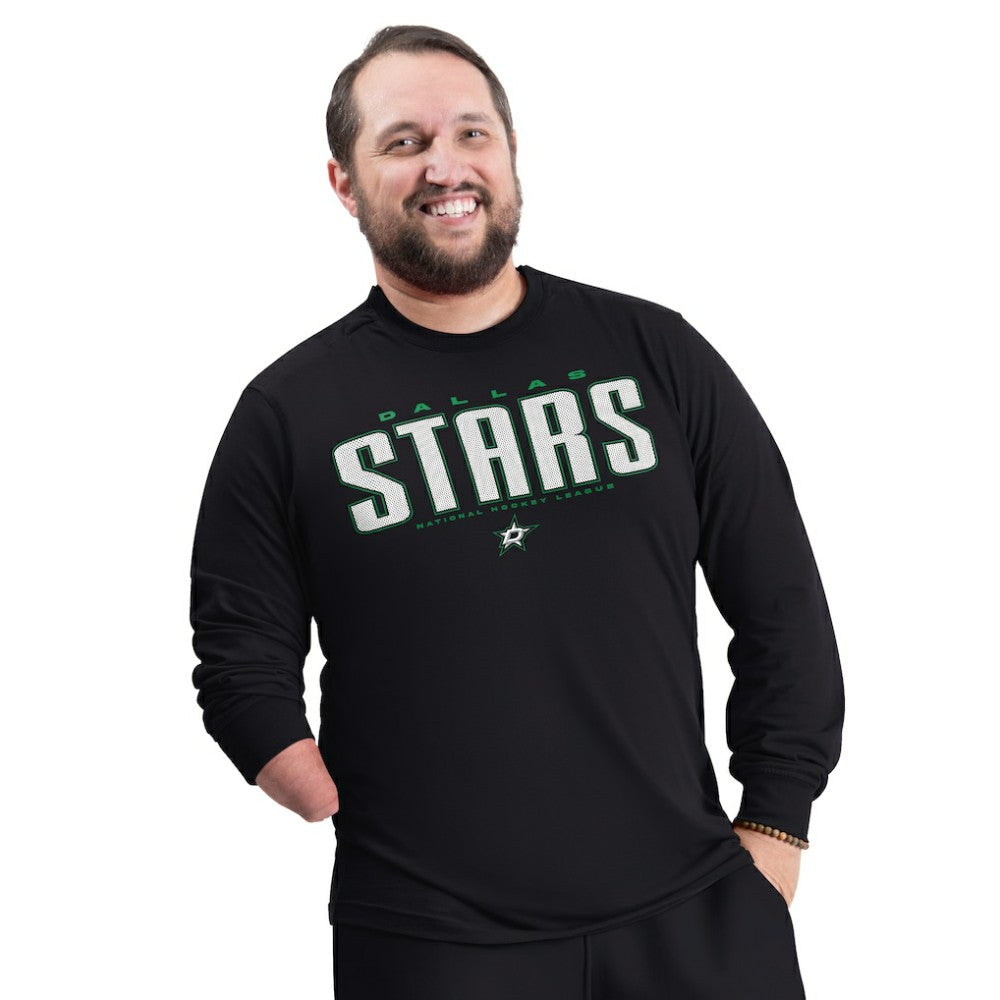 Dallas Stars - G-III Sports by Carl Banks Adaptive Mesh Effect Long Sleeve T-Shirt Black