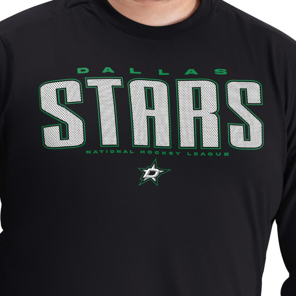 Dallas Stars - G-III Sports by Carl Banks Adaptive Mesh Effect Long Sleeve T-Shirt Black