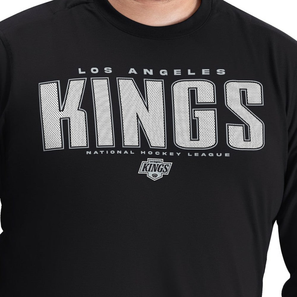 Los Angeles Kings - G-III Sports by Carl Banks Adaptive Mesh Effect Long Sleeve T-Shirt Black