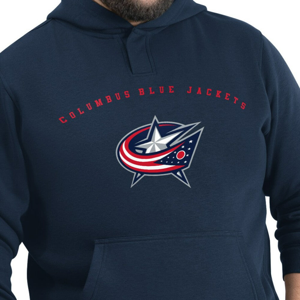 Columbus Blue Jackets - G-III Sports by Carl Banks Adaptive Classic Team Arc Fleece Hoodie Navy