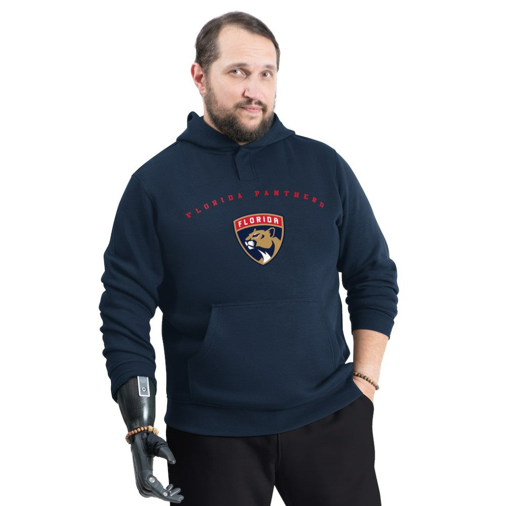 Florida Panthers - G-III Sports by Carl Banks Adaptive Classic Team Arc Fleece Hoodie Navy