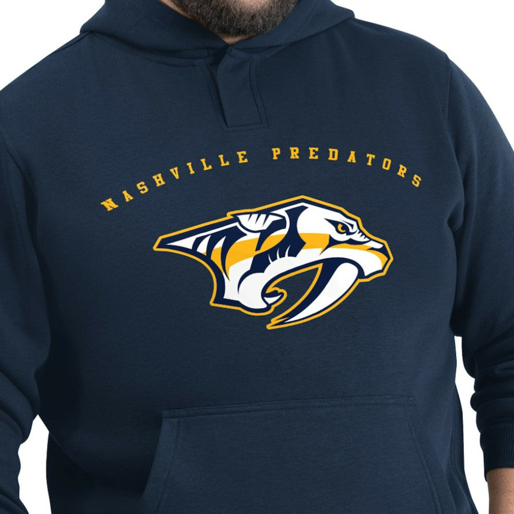 Nashville Predators - G-III Sports by Carl Banks Adaptive Classic Team Arc Fleece Hoodie Navy