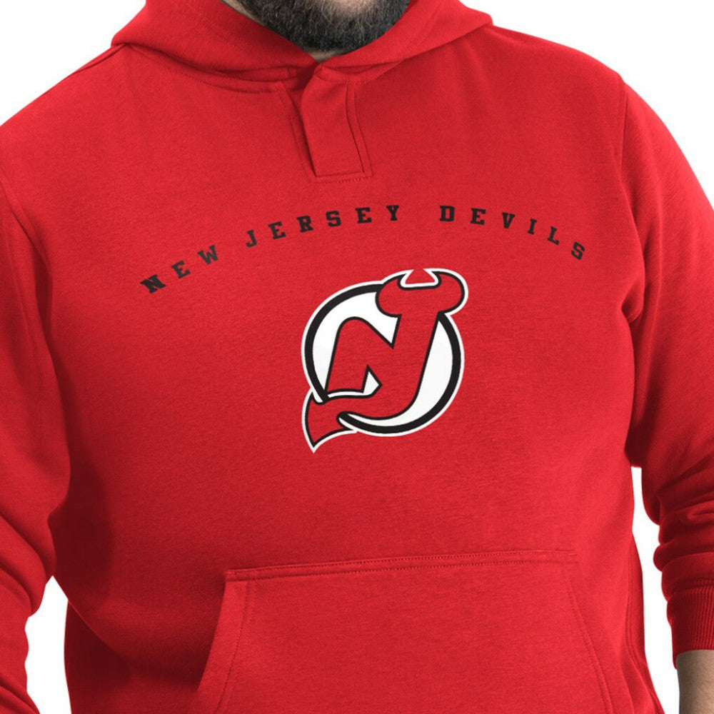 New Jersey Devils - G-III Sports by Carl Banks Adaptive Classic Team Arc Fleece Hoodie Red