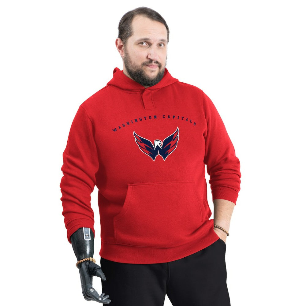 Washington Capitals G-III Sports by Carl Banks Adaptive Classic Team Arc Fleece Hoodie Red