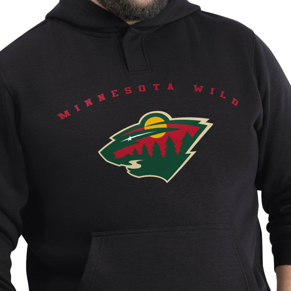 Minnesota Wild - G-III Sports by Carl Banks Adaptive Classic Team Arc Fleece Hoodie Black