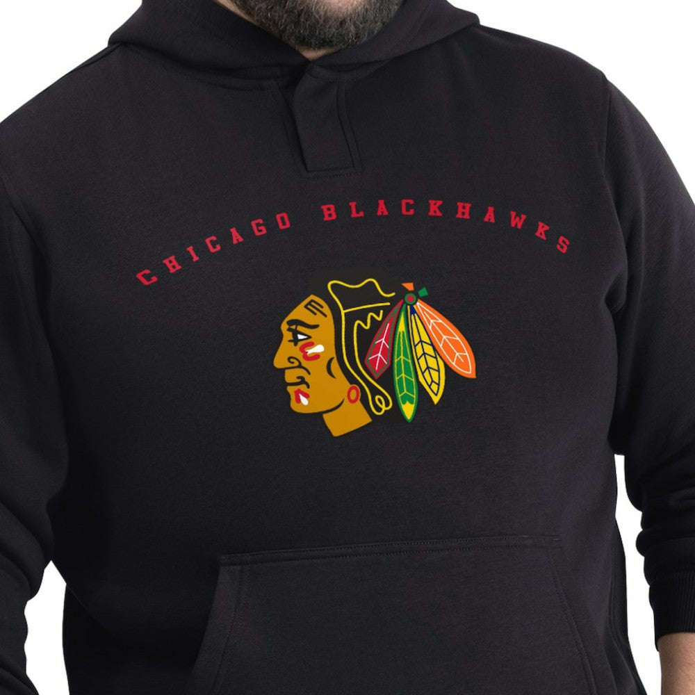 Chicago Blackhawks G-III Sports by Carl Banks Adaptive Classic Team Arc Fleece Hoodie Black