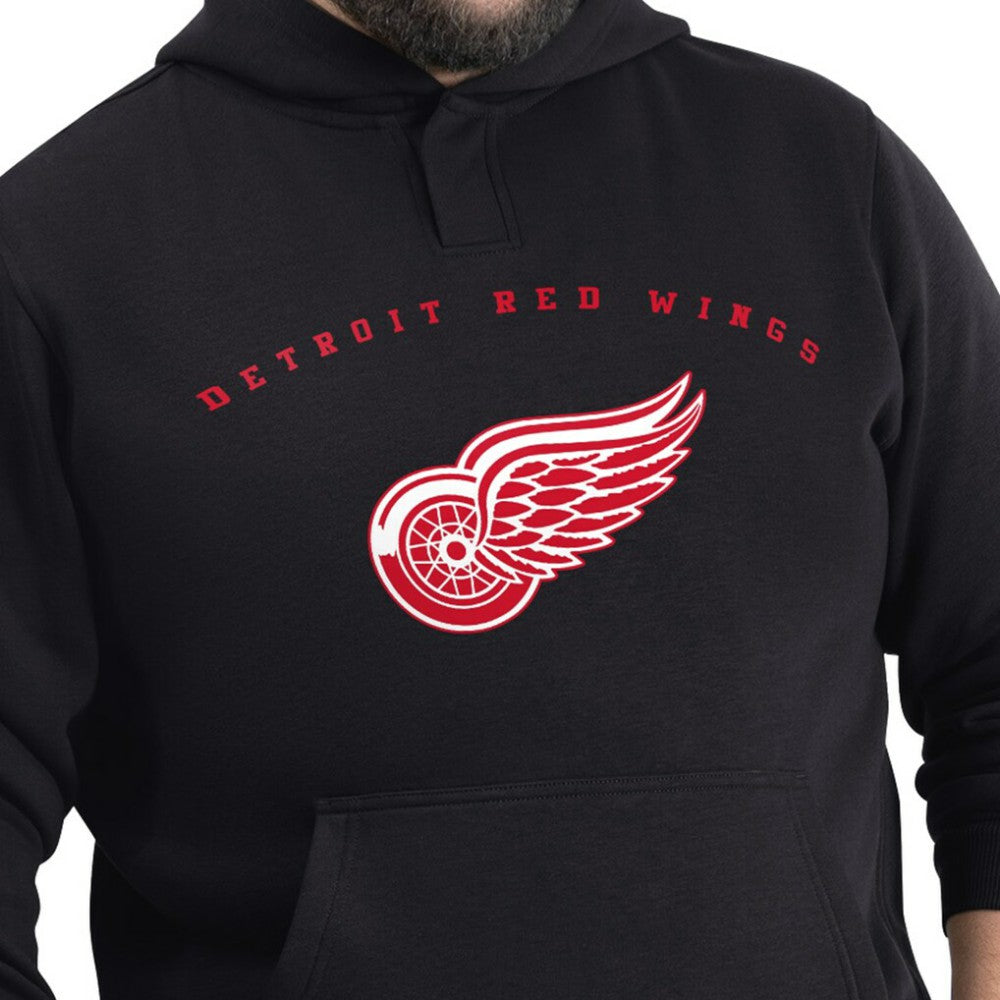 Detroit Red Wings - G-III Sports by Carl Banks Adaptive Classic Team Arc Fleece Hoodie Black