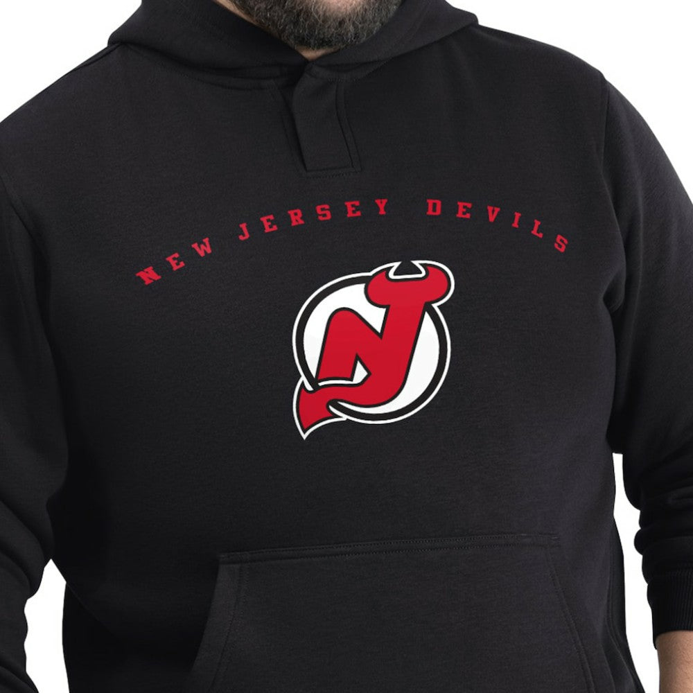 New Jersey Devils - G-III Sports by Carl Banks Adaptive Classic Team Arc Fleece Hoodie Black