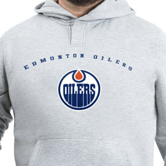 Edmonton Oilers - G-III Sports by Carl Banks Adaptive Classic Team Arc Fleece Hoodie Gray
