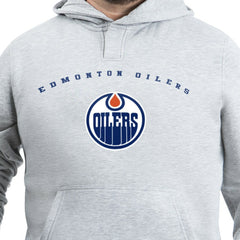 Edmonton Oilers - G-III Sports by Carl Banks Adaptive Classic Team Arc Fleece Hoodie Gray