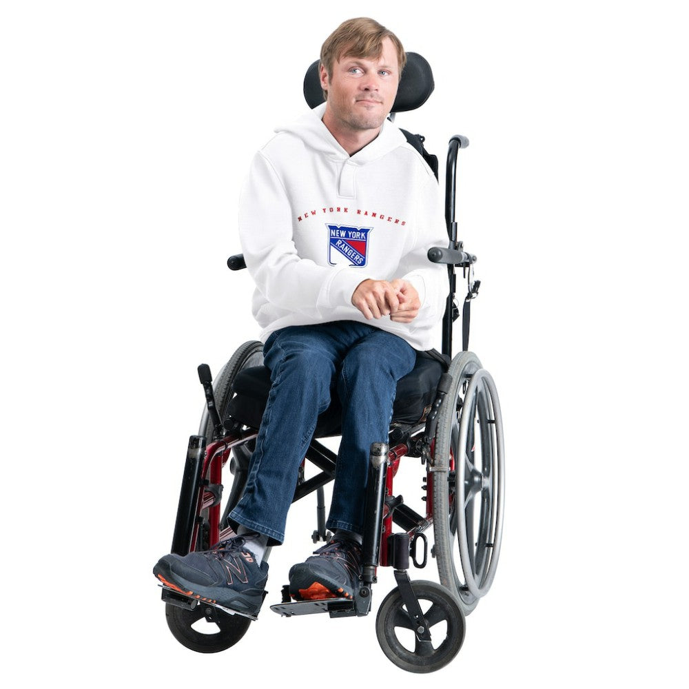 New York Rangers G-III Sports by Carl Banks Adaptive Classic Team Arc Fleece Hoodie White