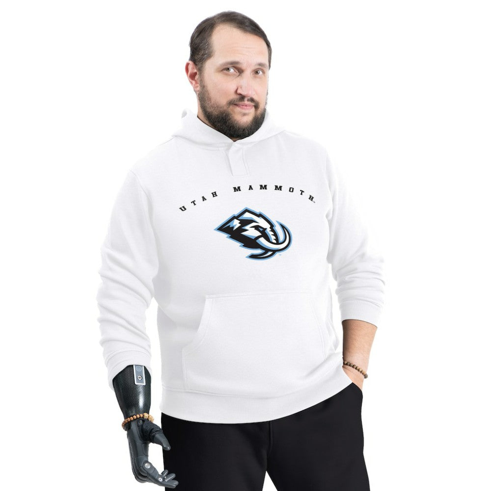 Utah Mammoth - G-III Sports by Carl Banks Adaptive Classic Team Arc Fleece Hoodie White