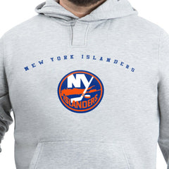 New York Islanders - G-III Sports by Carl Banks Adaptive Classic Team Arc Fleece Hoodie Gray