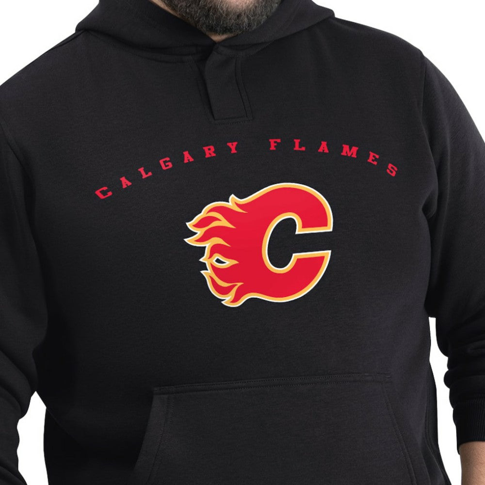 Calgary Flames - G-III Sports by Carl Banks Adaptive Classic Team Arc Fleece Hoodie Black