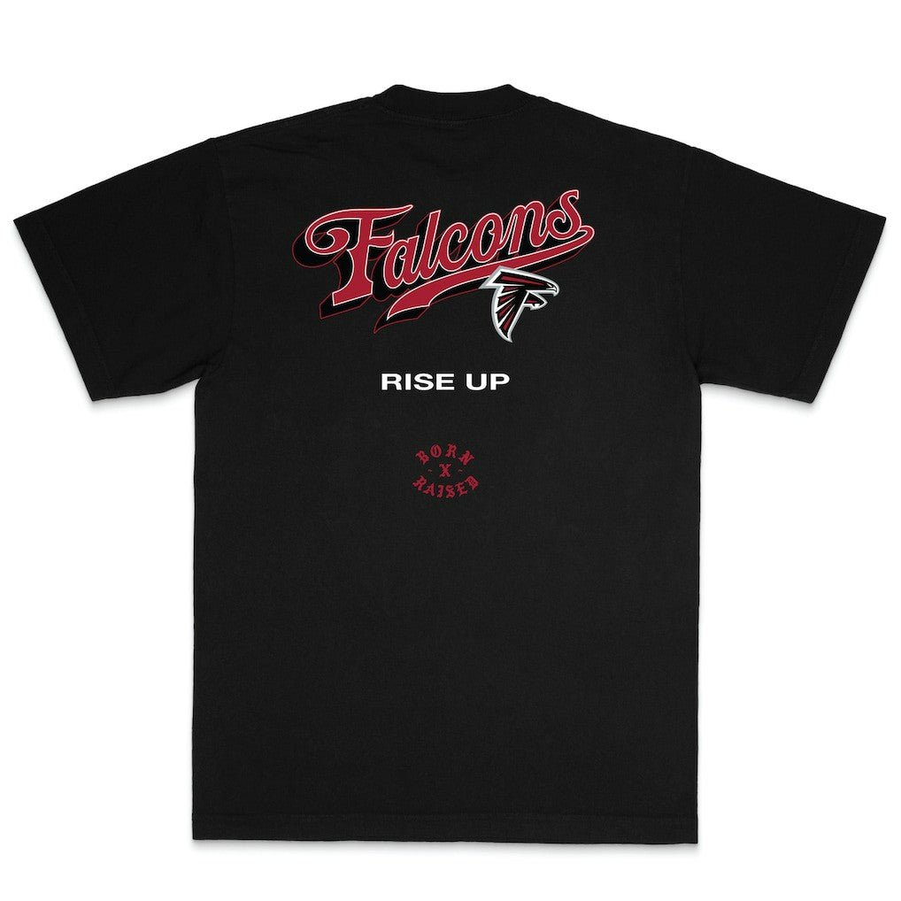 Atlanta Falcons Born x Raised Unisex Pro Script T-Shirt Black - NFL