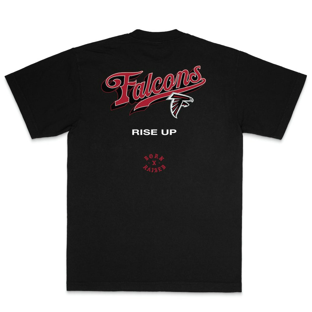 Atlanta Falcons Born x Raised Unisex Pro Script T-Shirt Black - NFL