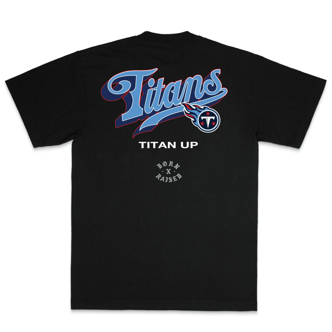 Tennessee Titans Born x Raised Unisex Pro Script T-Shirt Black - NFL