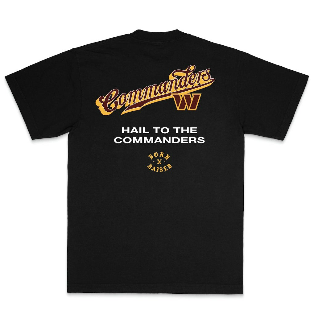 Washington Commanders Born x Raised Unisex Pro Script T-Shirt Black - NFL