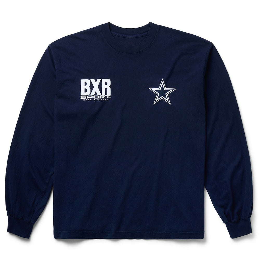 Dallas Cowboys Born x Raised Unisex Long Sleeve Local T-Shirt Navy - NFL