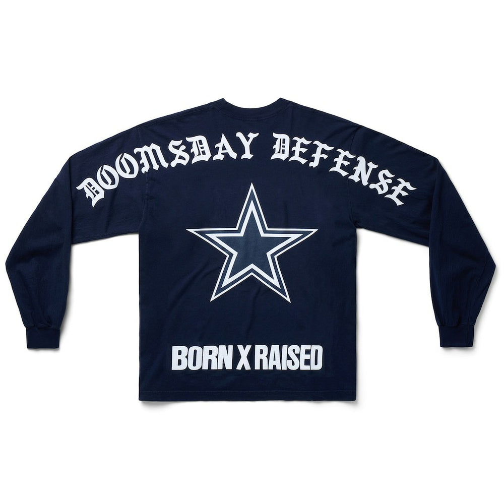 Dallas Cowboys Born x Raised Unisex Long Sleeve Local T-Shirt Navy - NFL