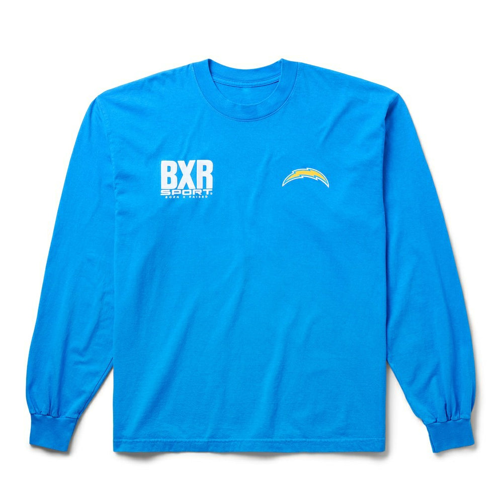 Los Angeles Chargers Born x Raised Unisex Long Sleeve Local T-Shirt Powder Blue - NFL