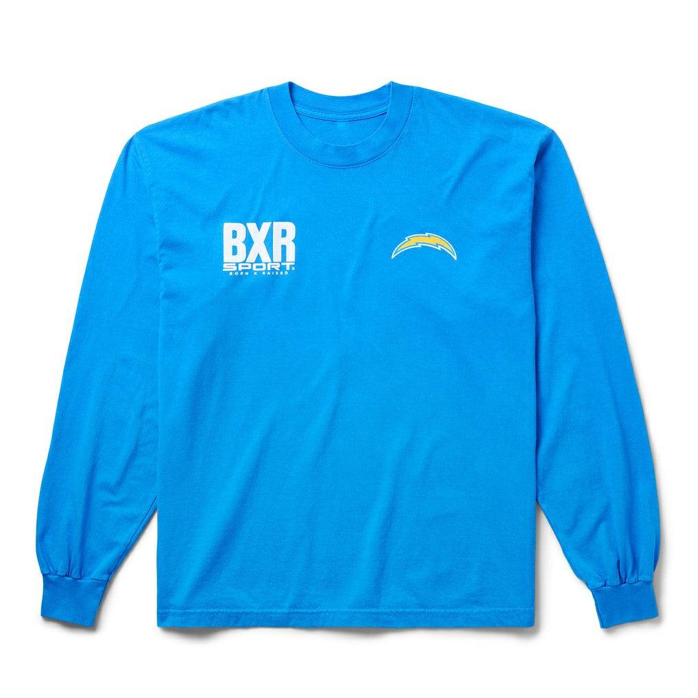 Los Angeles Chargers Born x Raised Unisex Long Sleeve Local T-Shirt Powder Blue - NFL