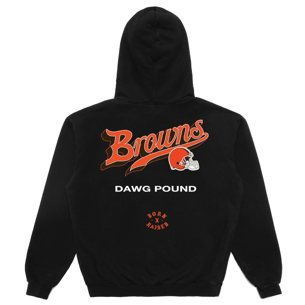 Cleveland Browns Born x Raised Unisex Pro Script Hoodie Black - NFL