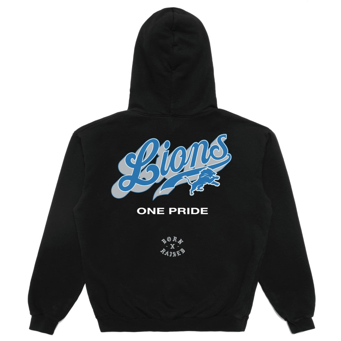 Detroit Lions Born x Raised Unisex Pro Script Hoodie Black - NFL