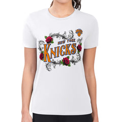 NBA - New York Knicks G-III 4Her by Carl Banks Women's Super-Slim Fit Lightweight Roses Crew Neck T-Shirt - White
