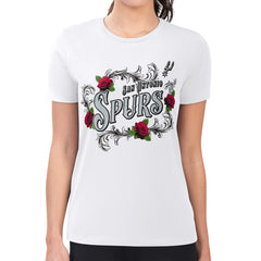 NBA - San Antonio Spurs G-III 4Her by Carl Banks Women's Super-Slim Fit Lightweight Roses Crew Neck T-Shirt - White