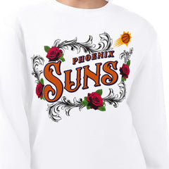 NBA - Phoenix Suns G-III 4Her by Carl Banks Women's Roses Fleece Tri-Blend Sweatshirt - White