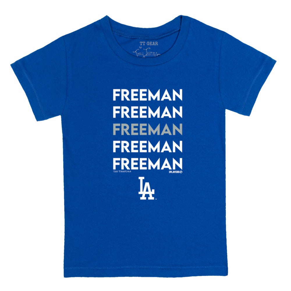 Freddie Freeman Los Angeles Dodgers Tiny Turnip Youth Stacked Graphic T-Shirt On Sale