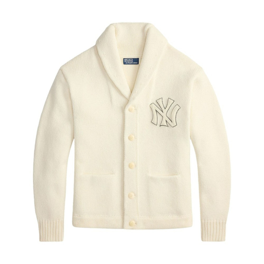 New York Yankees Polo Ralph Lauren Wool Shawl Button-Up Cardigan Near Me
